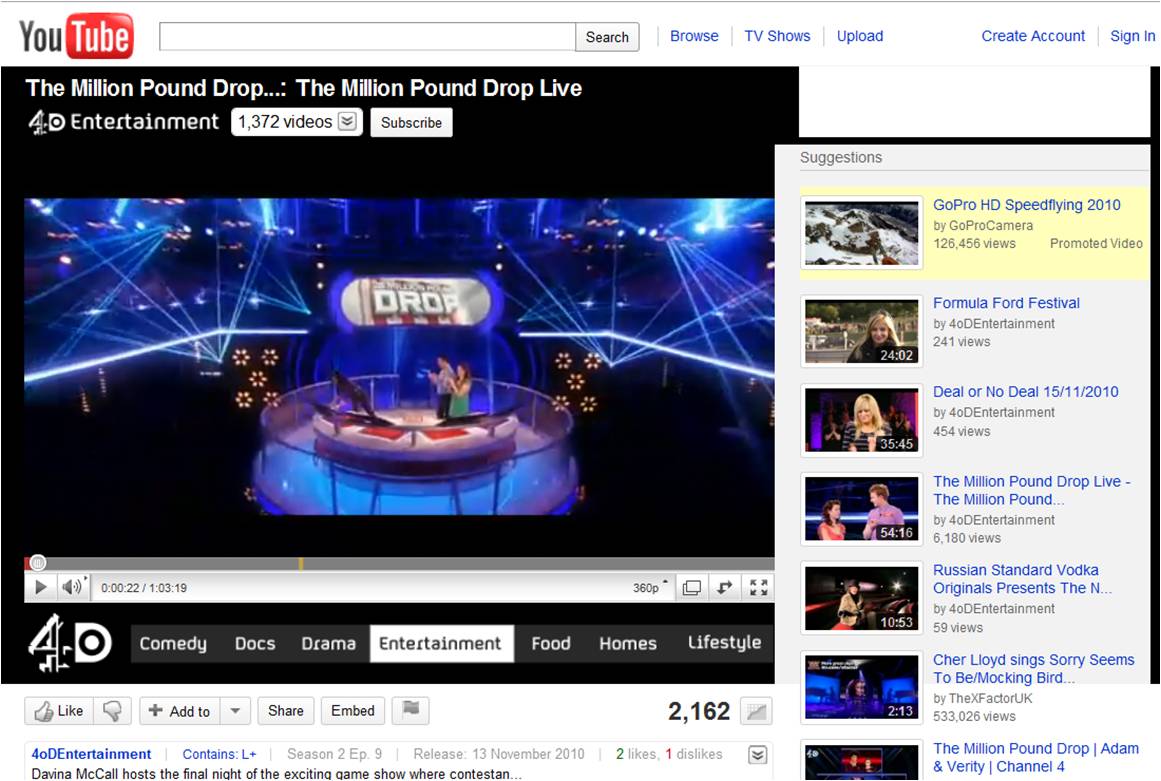 MILLION POUND DROP live Youtube: